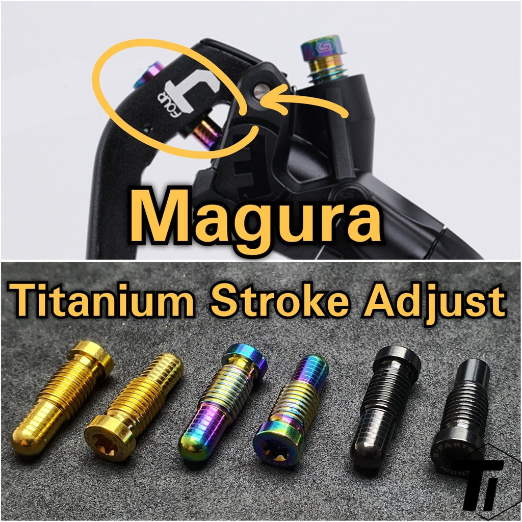 Magura Titanium slaginstelknop | Duwstang MT4 MT5 MT7 MT8 | Magura Rem MTB Foldie Birdy Disc | Titanium schroef