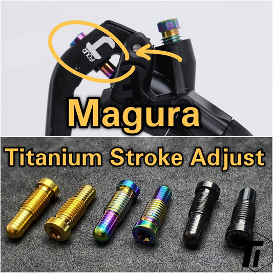 Magura Titanium Stroke Adjust Knob | Push Rod MT4 MT5 MT7 MT8 | Magura Brake MTB Foldie Birdy Disc | Titanium Screw