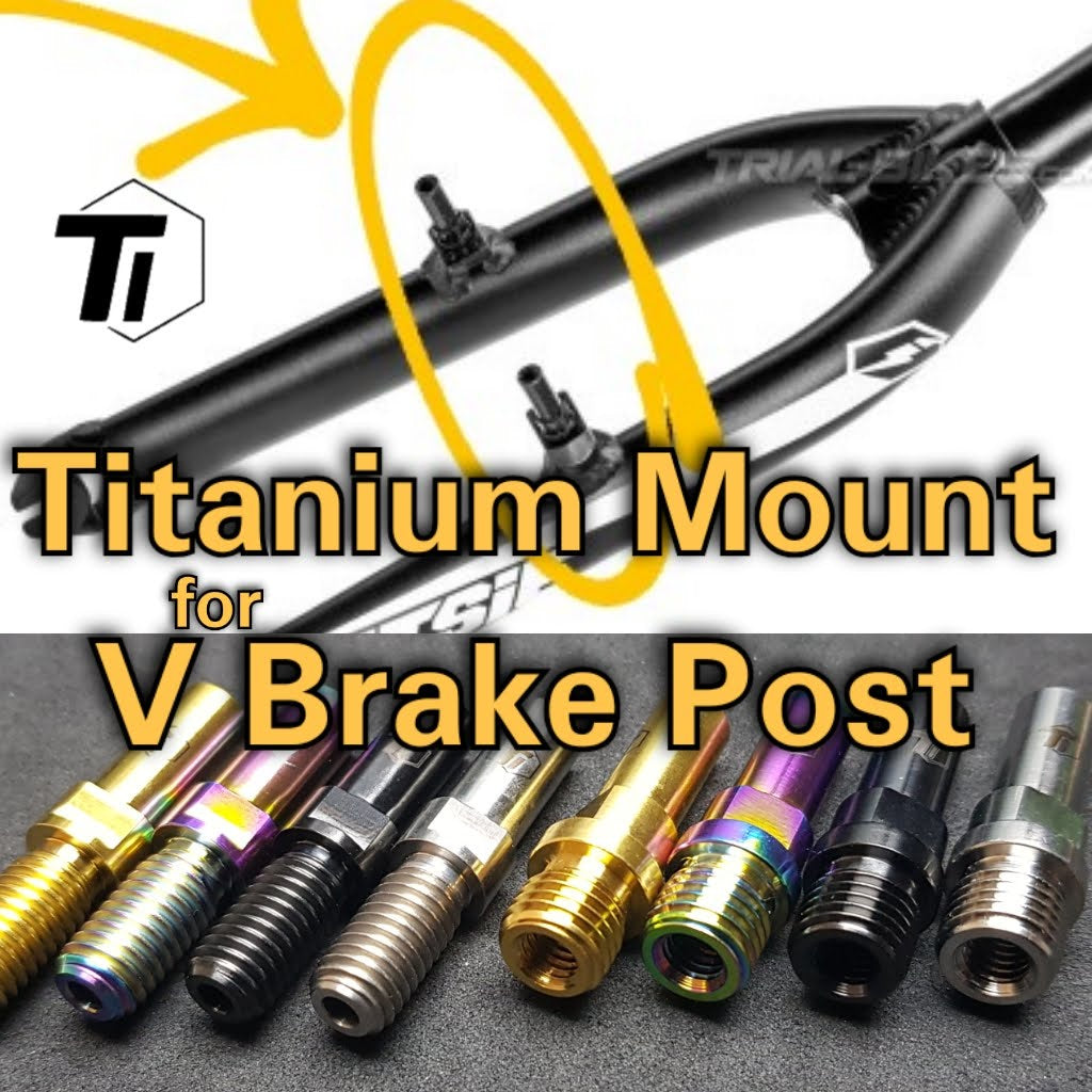 Support en titane pour adaptateur d'étrier de frein V-Brake Boss Stud | Vélo pliant Cantilever M8 M10 Post Mount Litepro Foldie 406 451