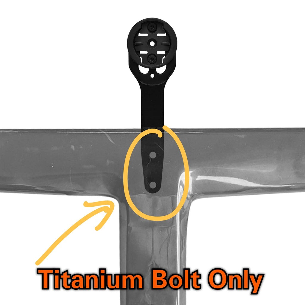 Titanium Bolt til Meter Mount Integreret styr | Garmin Wahoo Dropbar Aerobar | Canyon Enve FSA Vision Zipp Deda XXX
