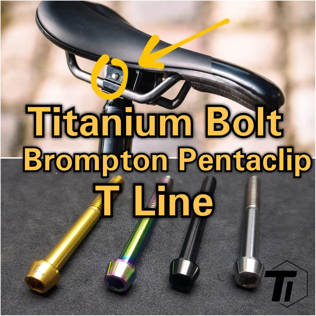 Titanbult för Brompton Pentaclip T-Line Ny P-Line | Titanium Screw Grade 5 Singapore