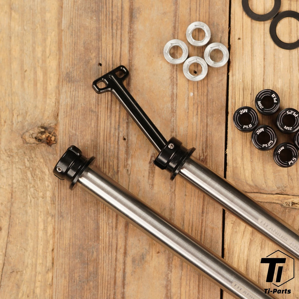 Titanium Thru Axle for Roadbike Disc Brake | Ελαφρύς άξονας Super Aero 12 mm με ενσωματωμένο κρυφό QR Quick Release