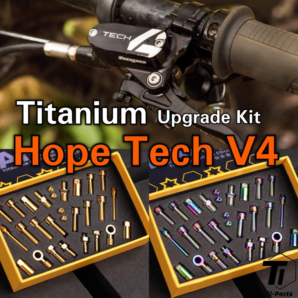 Actualización de titanio para Hope Tech V4 / Race | Kit de actualización Hope Tech Brake MTB Enduro DH | Tornillo de titanio grado 5 Singapur
