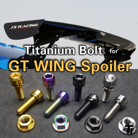 Titaniumschraube für GT Wing Spoiler| Heckspoiler Auto GT Style Big Country Lab APR JS Racing Duraflex Universal | Titanium