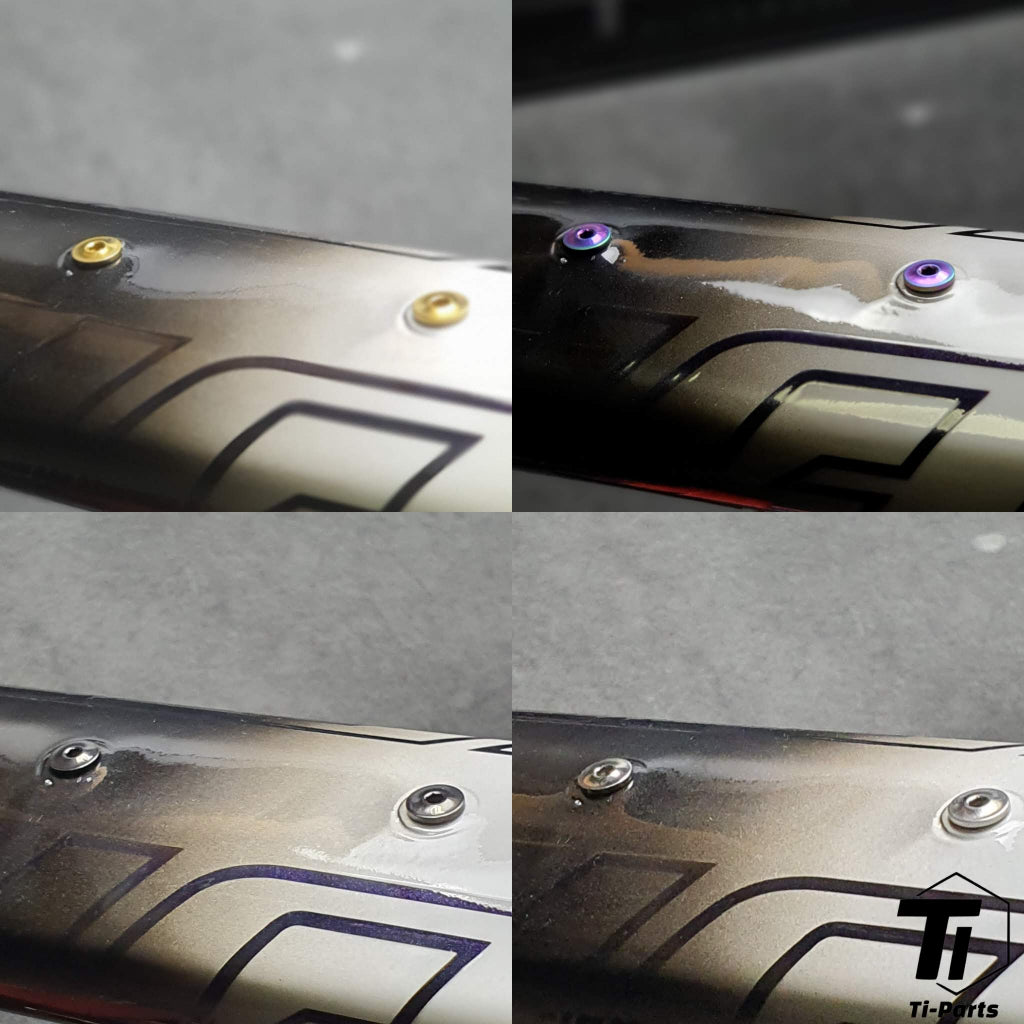Platt skruv i titan för Roadbike MTB flaskhållare | Superlåg profil Fidlock Grus M5x12| Titanium Bolt Grad