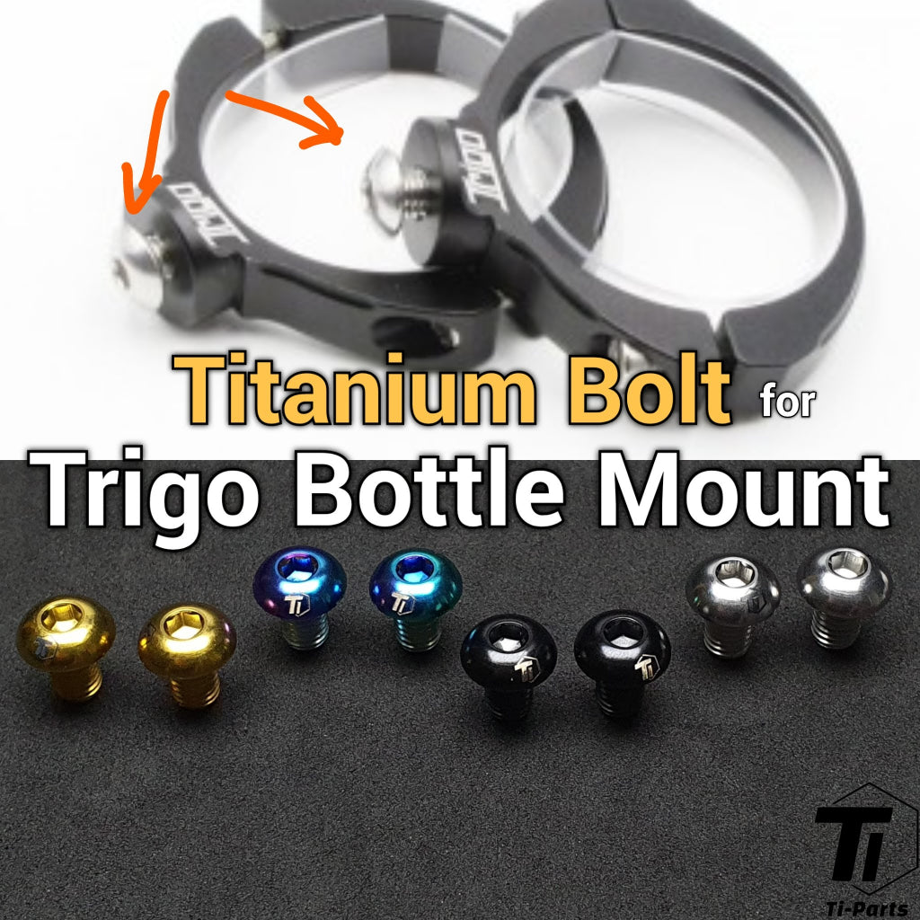 Support de montage pour bouteille Trigo à vis en titane | Pince à double anneau Brompton 3Sixty Pikes Birdy | Boulon en titane grade 5 Singapour