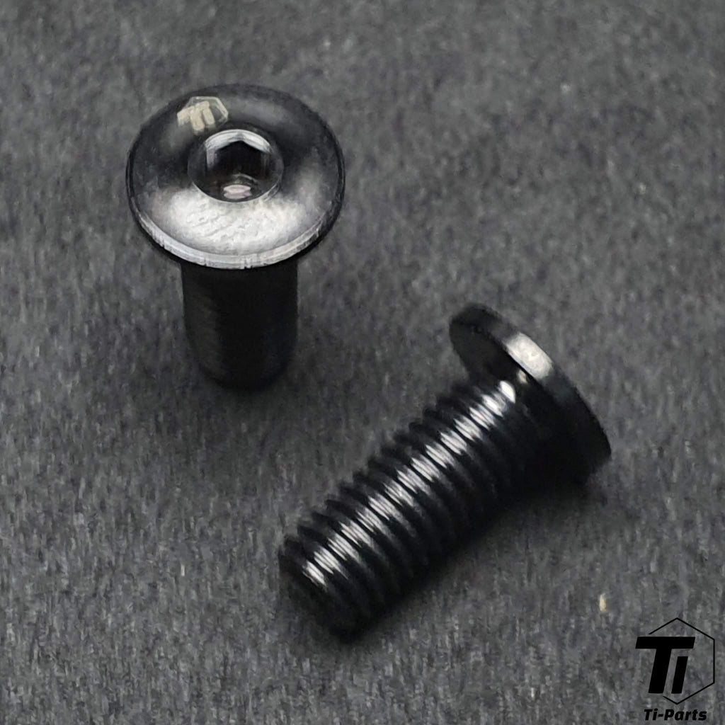 Tornillo de cabeza plana de titanio para soporte de portabotellas de bicicleta de carretera y MTB | Fidlock Gravel de perfil súper bajo M5x12| Grado de perno de titanio