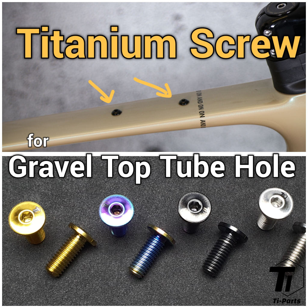 Titaniumskrue til gruscykelpakning Toprørgaffelhulsdæksel | Super flush flad hoved skrue | Forebyg rust og muddersnavs
