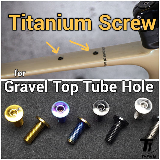 Titanium Screw for Gravel Bike Packing Top Tube Fork Hole Cover | Super flush flat head Screw | Prevent Rust & Mud Dirt