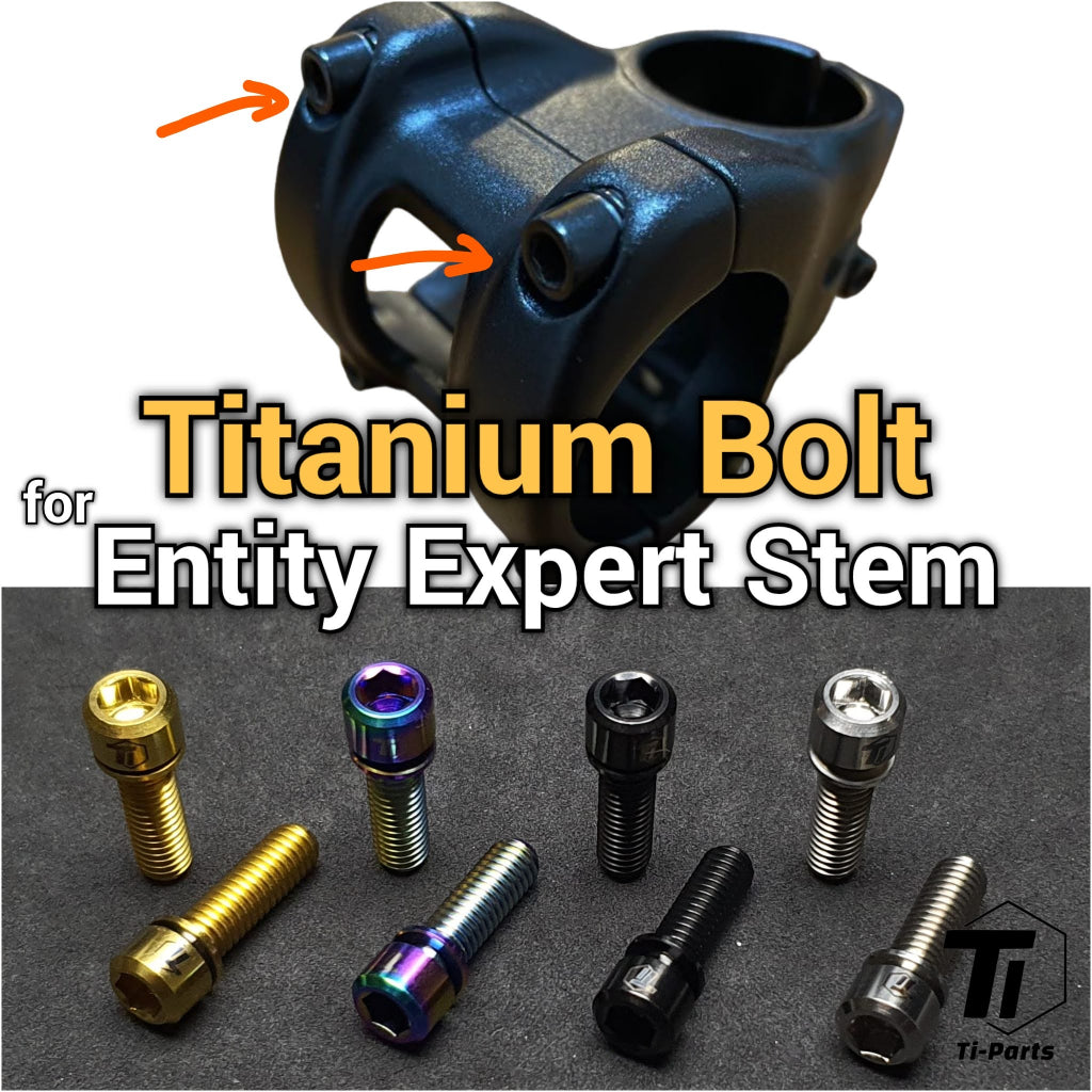 Boulon en titane pour potence Entity Expert | Version tête étroite VTT Xpert | Tiparts Grade 5 Titane Singapour
