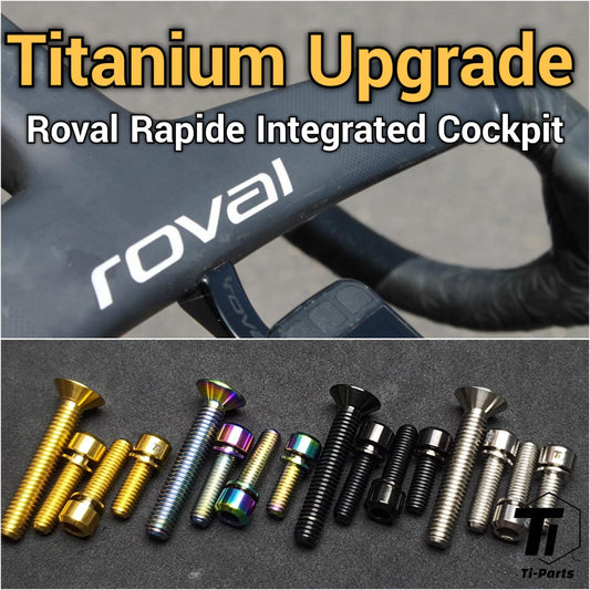 Titanium Roval Rapide Cockpit Upgrade Kit | Integreret styr Dropbar Computer Monteringsbolt | Grade 5 Titanium skrue