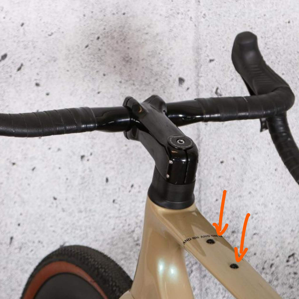 Tornillo de titanio para embalaje de bicicleta de grava, cubierta del orificio de la horquilla del tubo superior | Tornillo de cabeza plana súper empotrado | Evite el óxido y la suciedad del barro