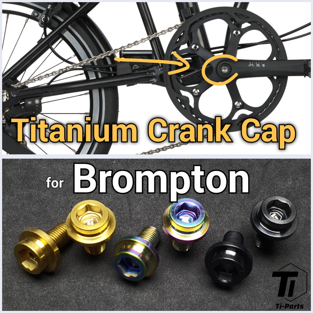 Titanium Brompton crankdop | T-Lijn P-Lijn C-Lijn | Graad 5 titanium bout Singapore