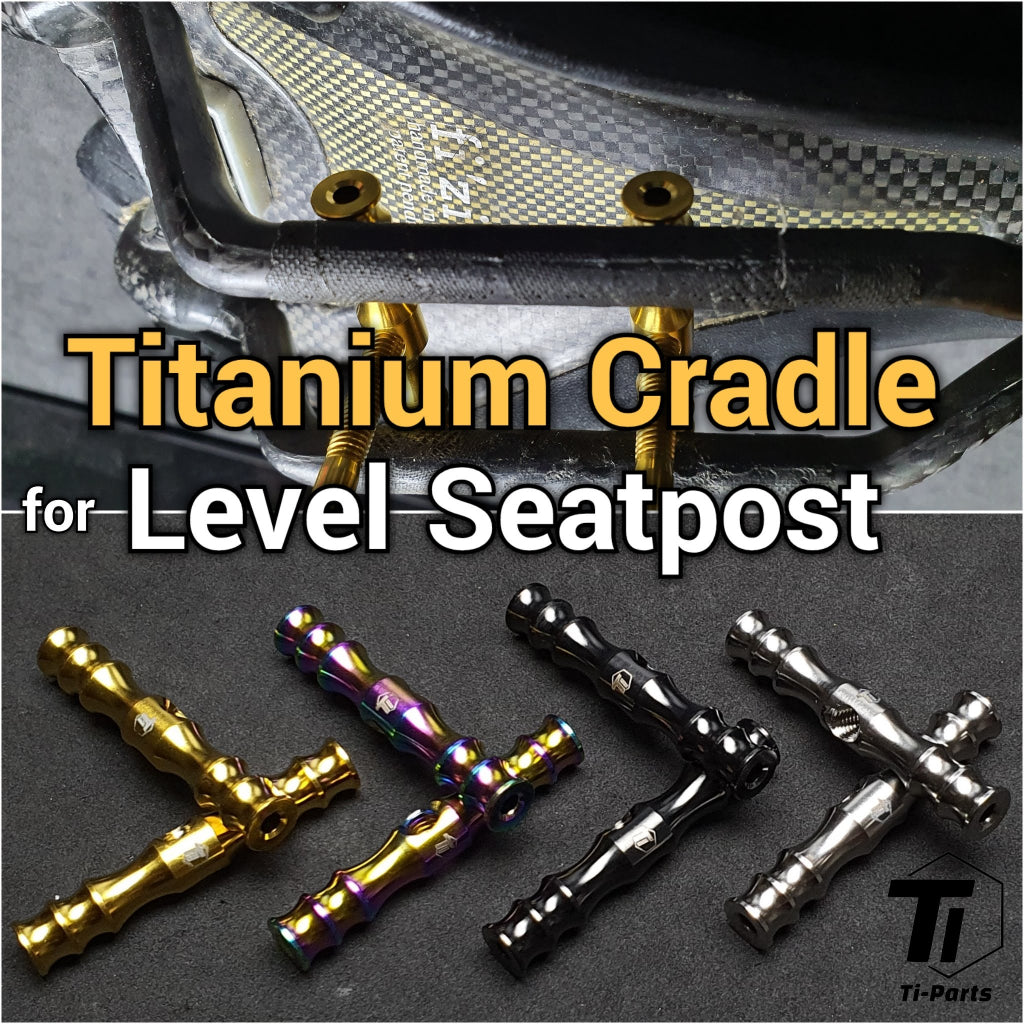 Titanium vugge til niveau sadelpind | M5 skruehul | Thomson Elite FSA KForce WCS EC70 XXX PRO VIDE | Grade 5 Titanium