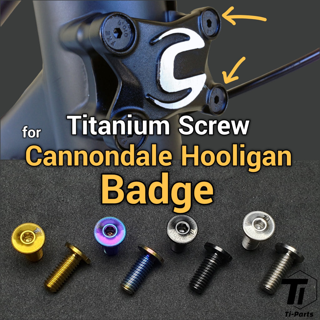 Titanium schroef voor Cannondale Hooligan-badge | Bout voor hoofdtelefoonafdekking | Graad 5 titanium bout Singapore