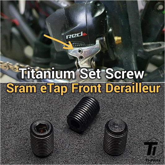 Titanium schroef voor SRAM Etap FD bovenafstelling voorderailleur | 11.7618.004.000 | Hallo Lo Aanpassen | Graad 5 titanium boutstelschroef