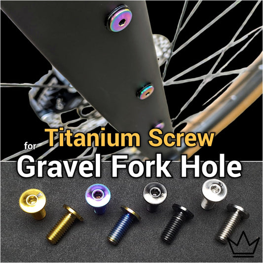 Titanium Screw for Gravel Fork Hole Cover | Luggage Rack Mount Hole Seal up fork prevent dirt dust get inside | Titanium