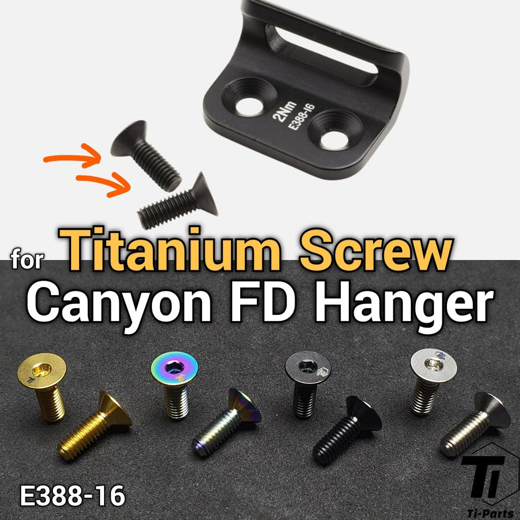 Titanium schroef voor Canyon E388-16 voorderailleurhanger | Graal Endurance Inflite Pathlite Roadlite | Graad 5 titanium