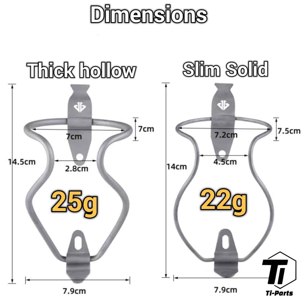 Titanium Hollow Bottle Cage | 22g 25g Hollow Light Weight for Roadbike Gravel MTB Touring Strong Solid Bidon holder bicycle Singapore
