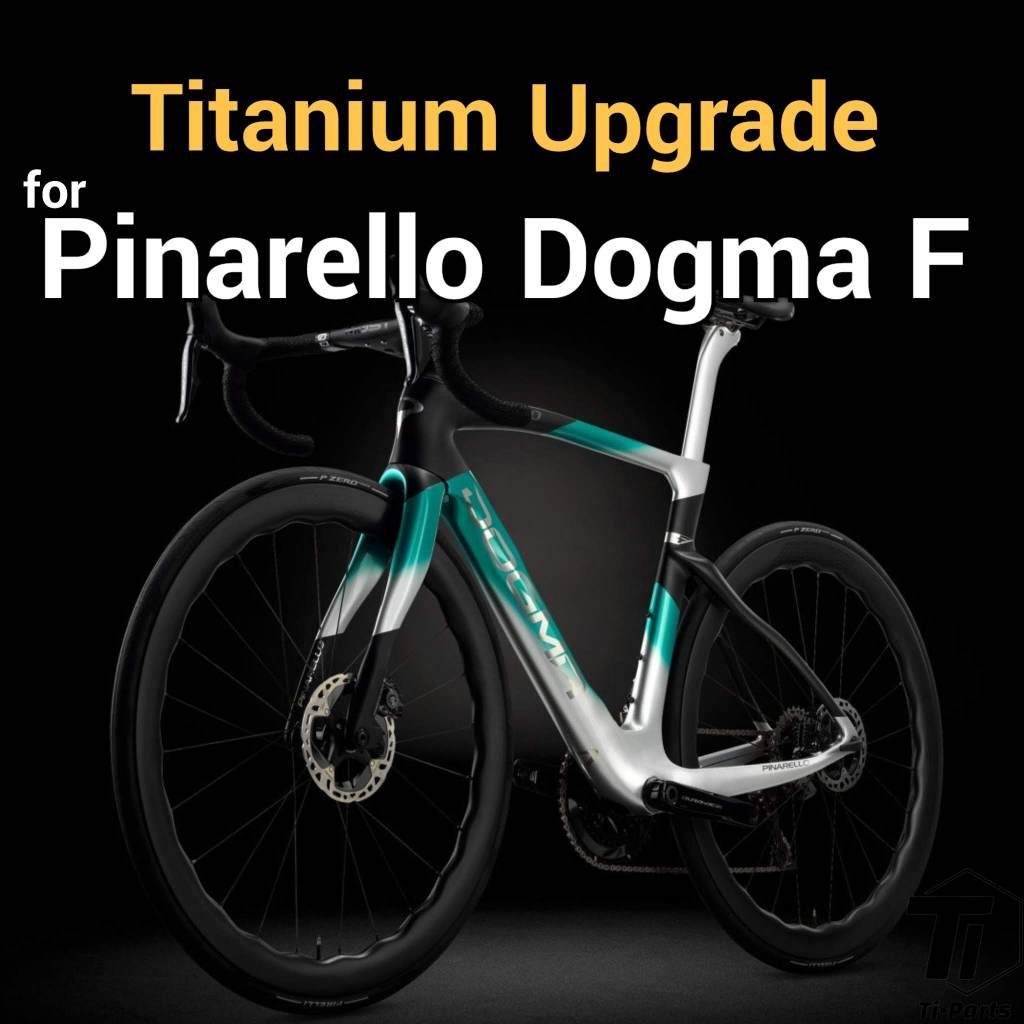 Titanium upgradekit voor Pinarello Dogma F | Dura Ace Di2 Rood ETAP AXS MY23 T1100 TiCR Most Talon Computerhouder Tiparts