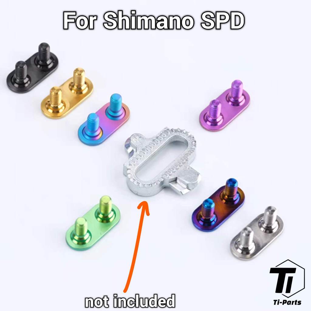 Titanium-SPD-Stollenschraubenplatte | Shimano MTB Schuhplatten-Upgrade-Kit | Titaniumschraube der Güteklasse 5, Singapur