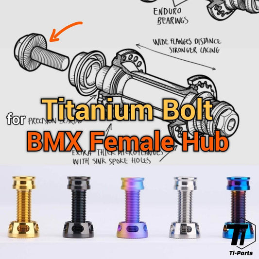 Titanium-BMX-Nabenschraube mit Innengewinde und Anti-Loser-Unterlegscheibe | Rad Spacer KHE M10 Inbus Schraube Flybikes Magneto | Klasse 5