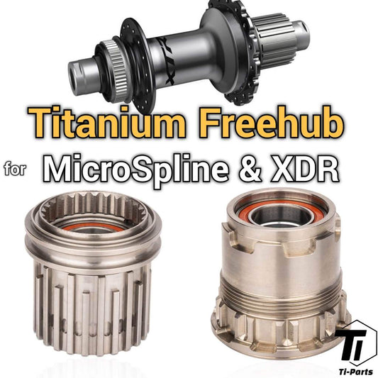 Titanium Freehub Body til Microspline &amp; XDR | Ti freehub til Shimano &amp; SRAM | 11s til 12s hjulnav
