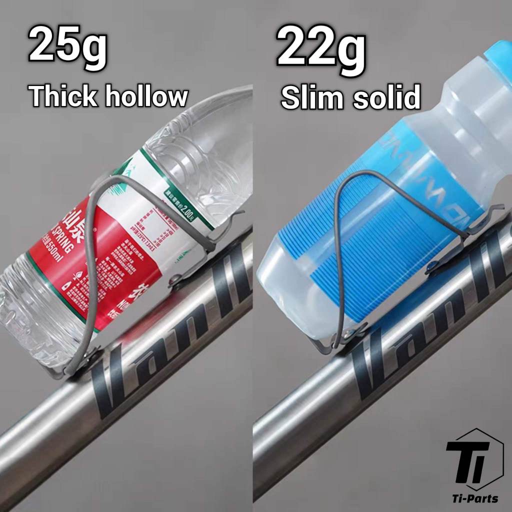 Titanium Hollow Bottle Cage | Light Weight for Roadbike Gravel MTB Touring Strong Solid Bidon holder bicycle Singapore