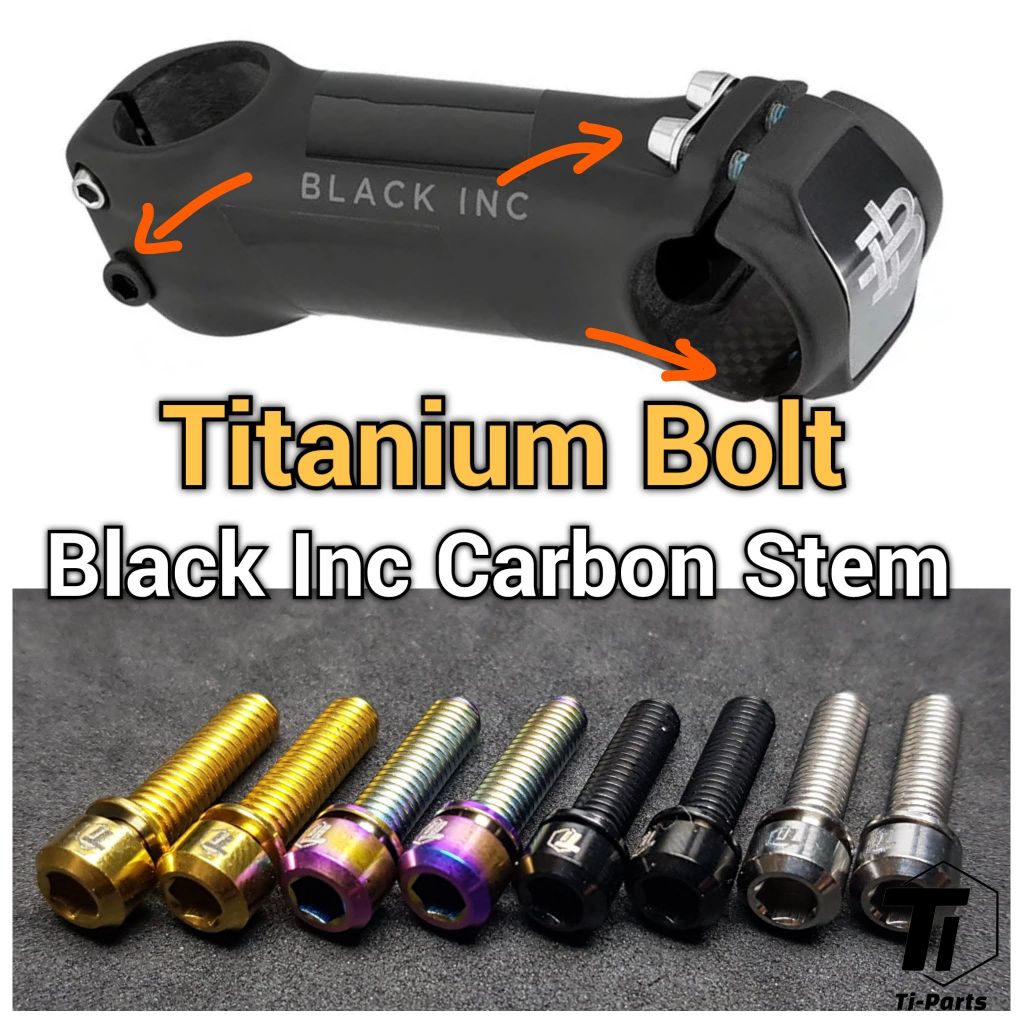 Titanium bout voor Black Inc Carbon racestuurpen | Factorfiets | Klasse 5 titanium schroef Singapore