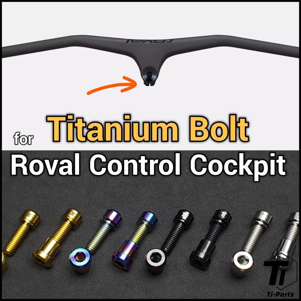 Perno de titanio para Roval Control Cockpit | Bloqueo de tornillo de manillar integrado | Titanio Grado 5 Singapur