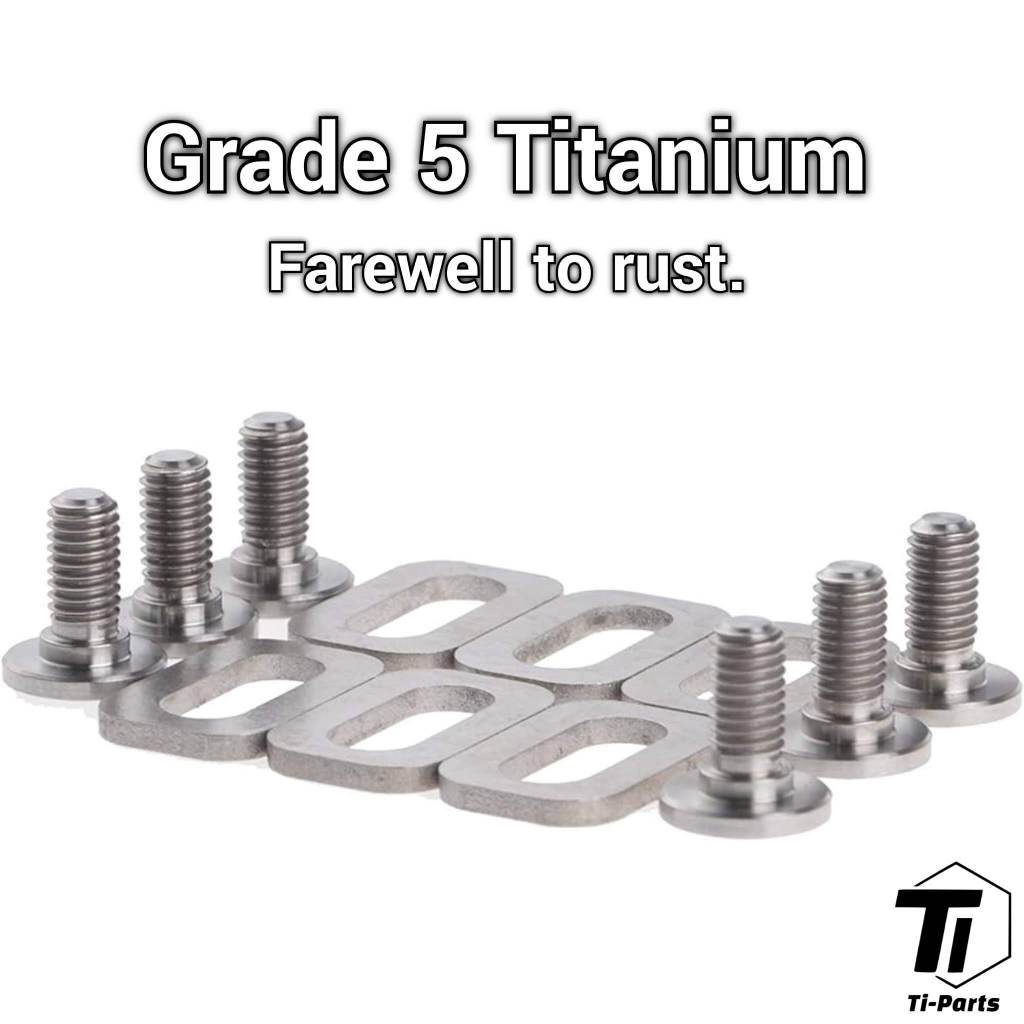 Kit de tornillos para calas con apariencia de titanio | Pedales de carretera Keo 2 Max Blade | Titanio Grado 5 Singapur