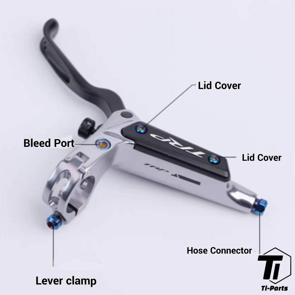 Kit de actualización Titanio TRP DHR EVO | Tornillo del perno de la pinza de la palanca de freno Tektro Ti Grado 5 Singapur