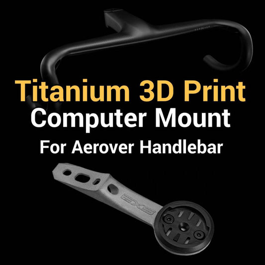 Titanium 3D Print datorfäste för EXS Aerover-styre| Superlätt Cockpit Garmin Wahoo-fäste