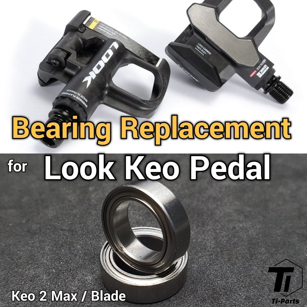 Kit de repuesto de rodamientos de pedal Look | Pala de carbono Keo 2 Max | Rodamiento metálico de alta precisión con sello metálico