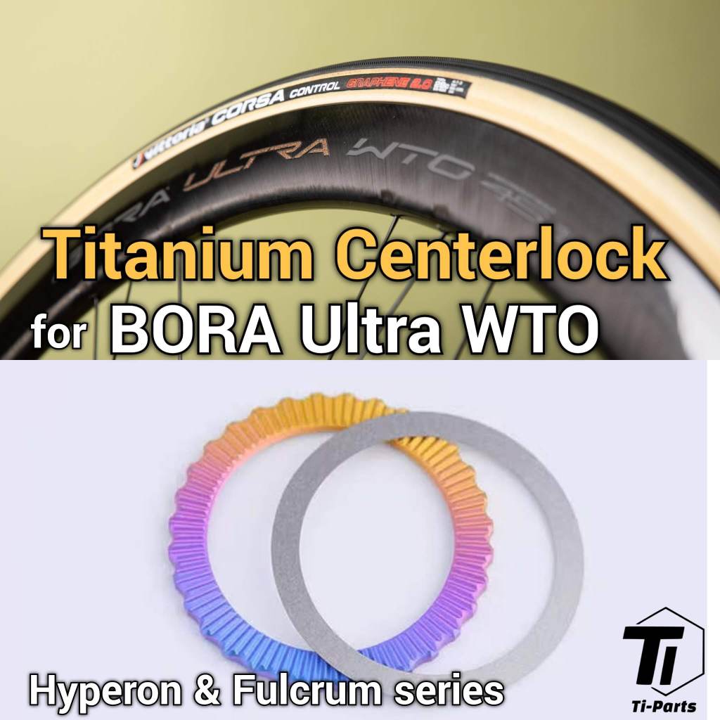 Titanium Centerlock Ring för BORA Ultra WTO Campagnolo Hyperon Fulcrum Racing Zero Carbon Upgrade | Hjulnavslåsring