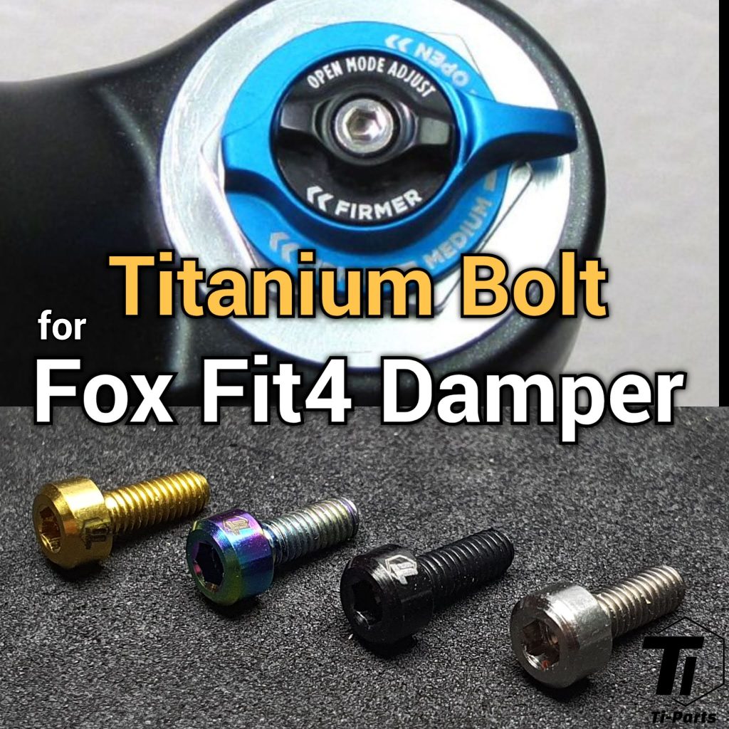 Boulon de couvercle d'amortisseur Titanium Fox FIT4 | Top Cap Grip2 Boulon de cadran 34 36 Fourche | Vis en titane grade 5 Singapour