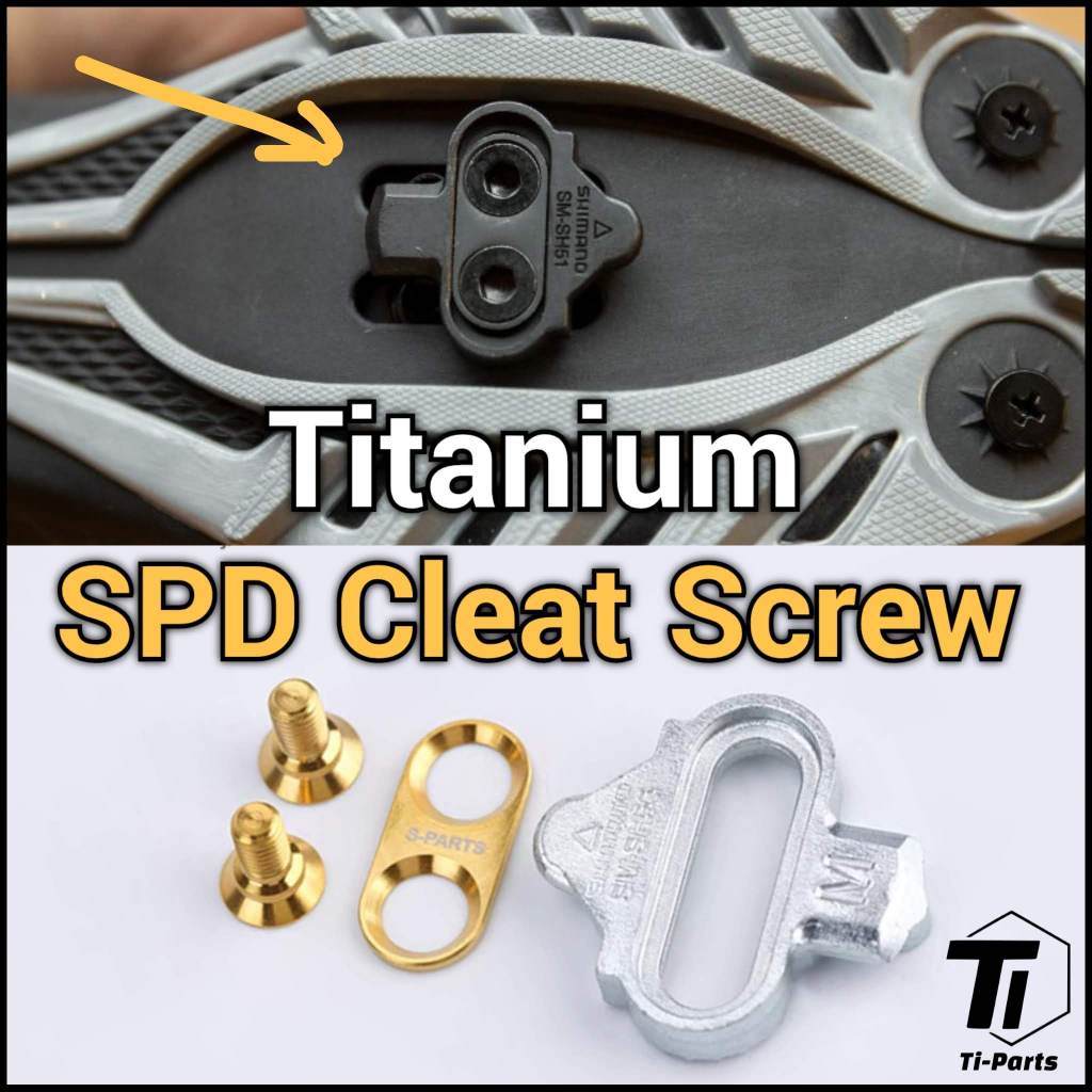 Titanium-SPD-Stollenschraubenplatte | Shimano MTB Schuhplatten-Upgrade-Kit | Titaniumschraube der Güteklasse 5, Singapur