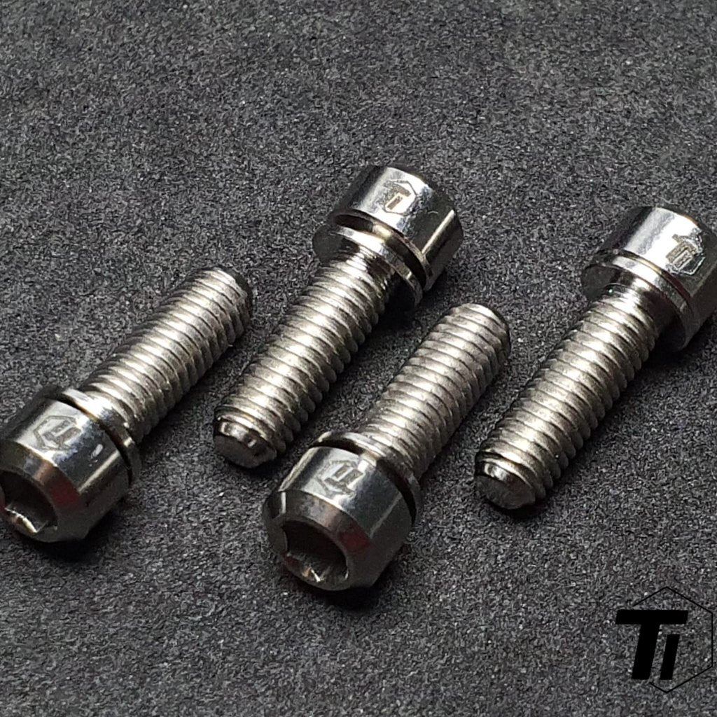 Ti-Parts titanium stem bolts for Pinarello MOST Tiger Alu stem