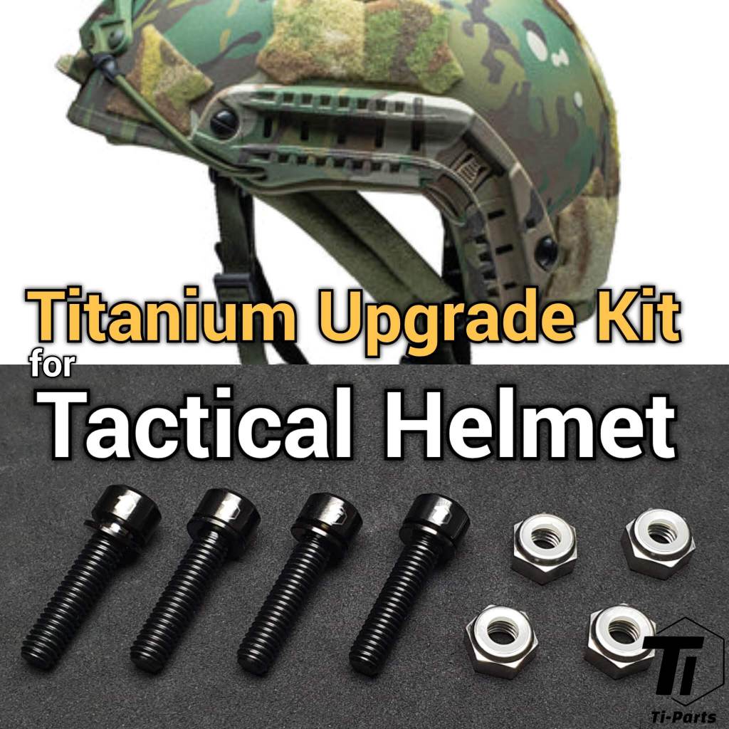 Titaniumbolzen-Upgrade-Kit für taktischen Helm | Anti-Rost | Titaniumschraube der Güteklasse 5, Singapur