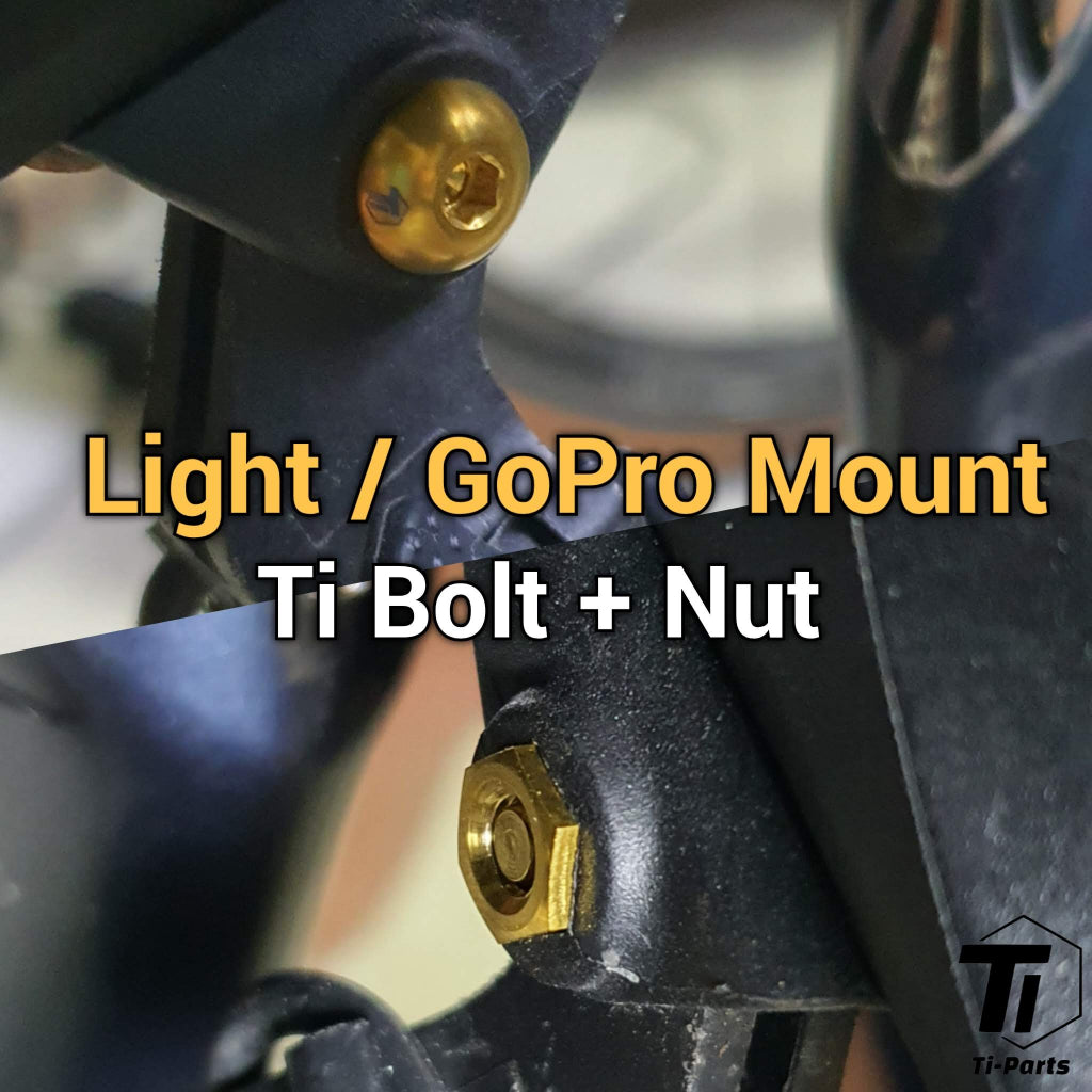 Titanbult för EXS Aerover Integrated Handlebar | Aer[o]ver Computer GoPro Light Mount Screw | Grad 5 titanskruv