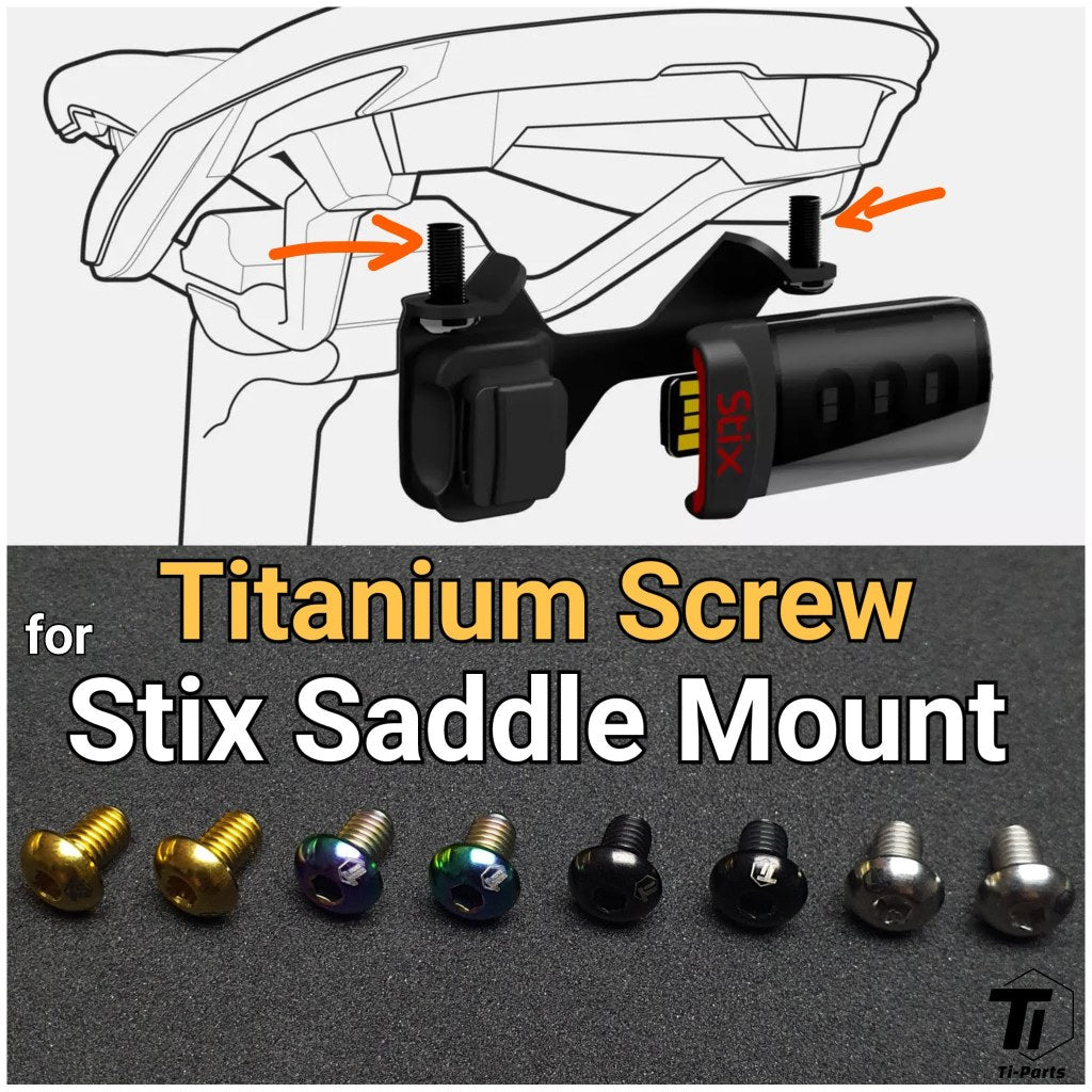 Titanium Screw for Stix Saddle Mount | Specialized Sworks Power Mirror Saddle Tail light Stix Elite 2 Switch Light