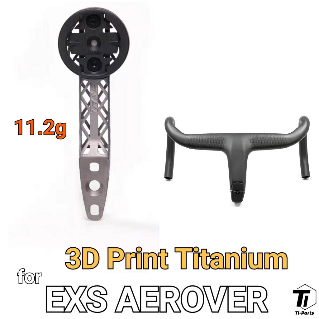 EXS Aerover Titanium 3D Print Počítačový držák | GoPro Light Bracket pro Garmin Wahoo Super Lightweight