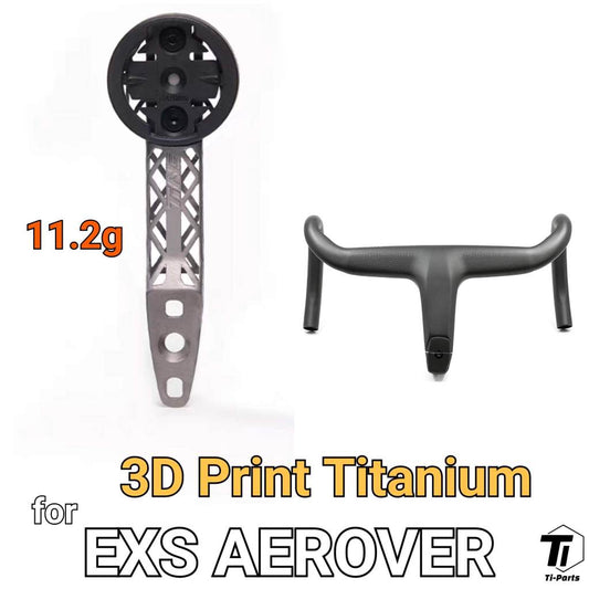 EXS Aerover Titanium 3D Print Computer Mount | GoPro Light Bracket for Garmin Wahoo Super Lightweight