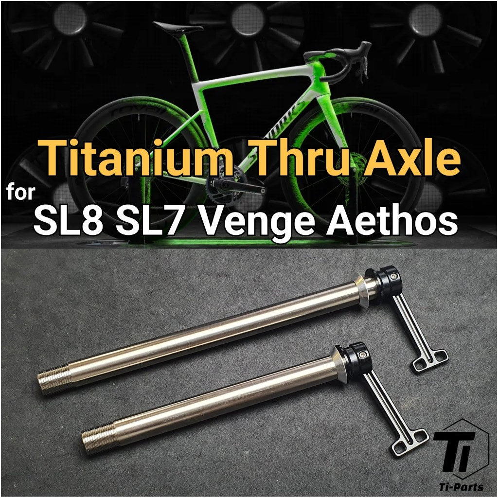 Eje pasante de titanio Specialized para SL8 SL7 SL6 Venge Aethos | Diverge Crux Sworks | Liberación rápida de titanio liviano