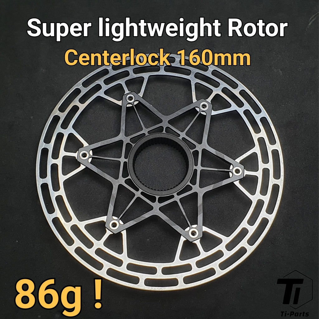Bloqueo central del rotor de 160 mm, súper liviano, 86 gramos | Freno de disco para bicicleta de carretera XC | Más ligero que Galfer
