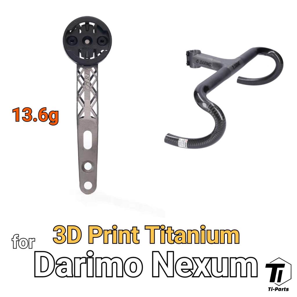 Титановое 3D-печатное крепление для компьютера Darimo Nexum | Кронштейн GoPro Light для Garmin Wahoo Super Lightweight
