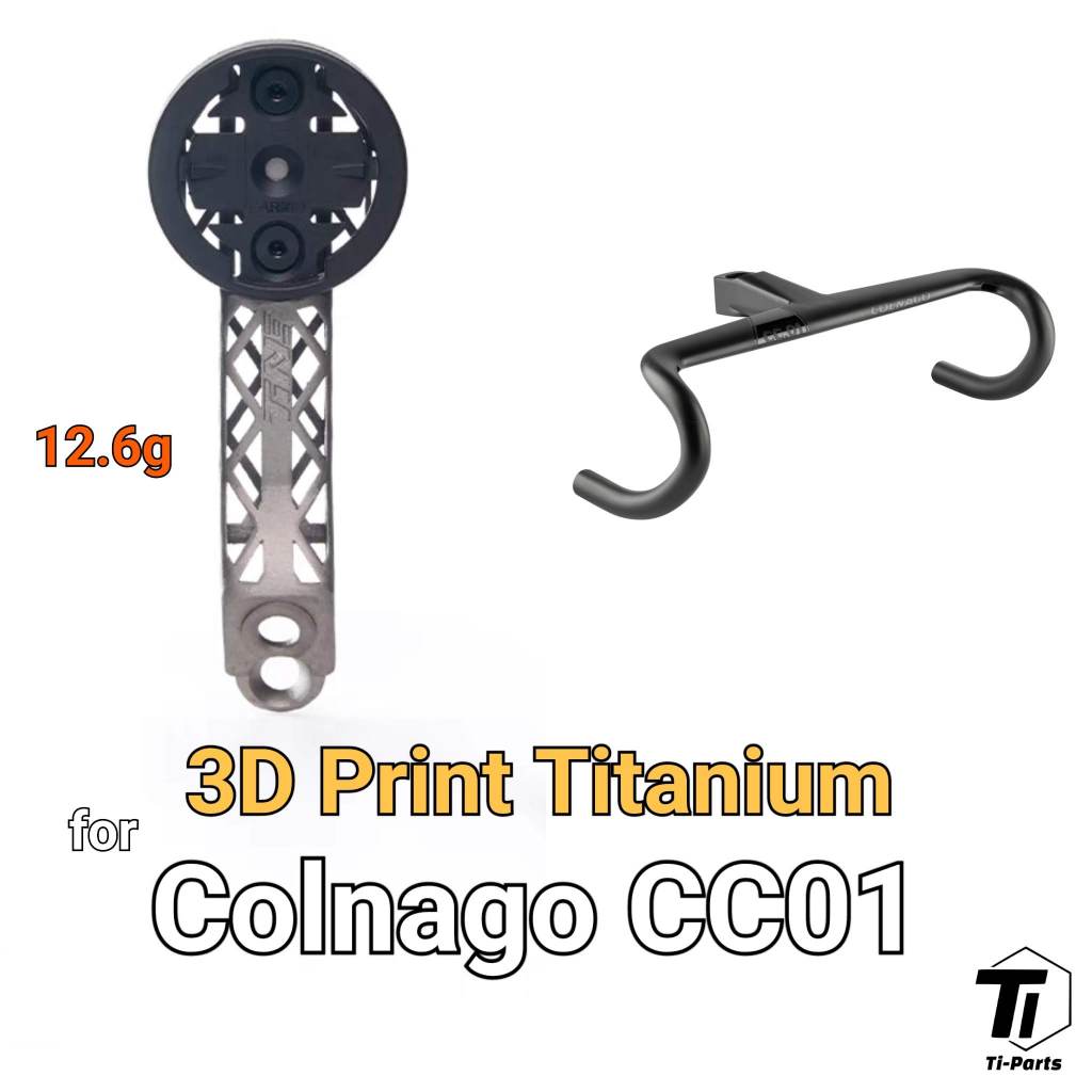 Supporto per computer con stampa 3D Colnago CC01 Titanium | Staffa leggera GoPro per Garmin Wahoo super leggera