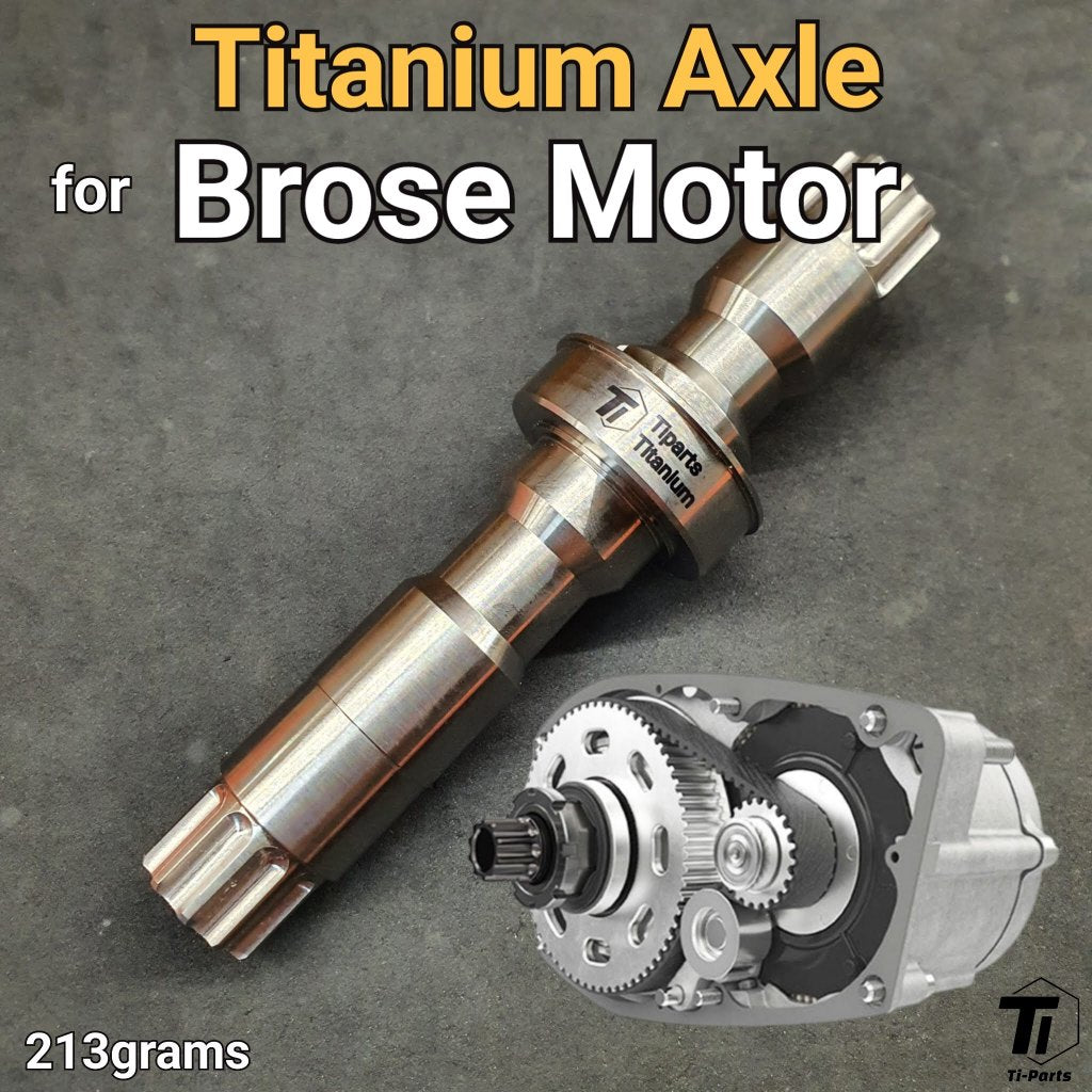 특수 EMTB Ebike용 티타늄 Brose 모터 액슬 | 기본 강철 차축의 경량 업그레이드