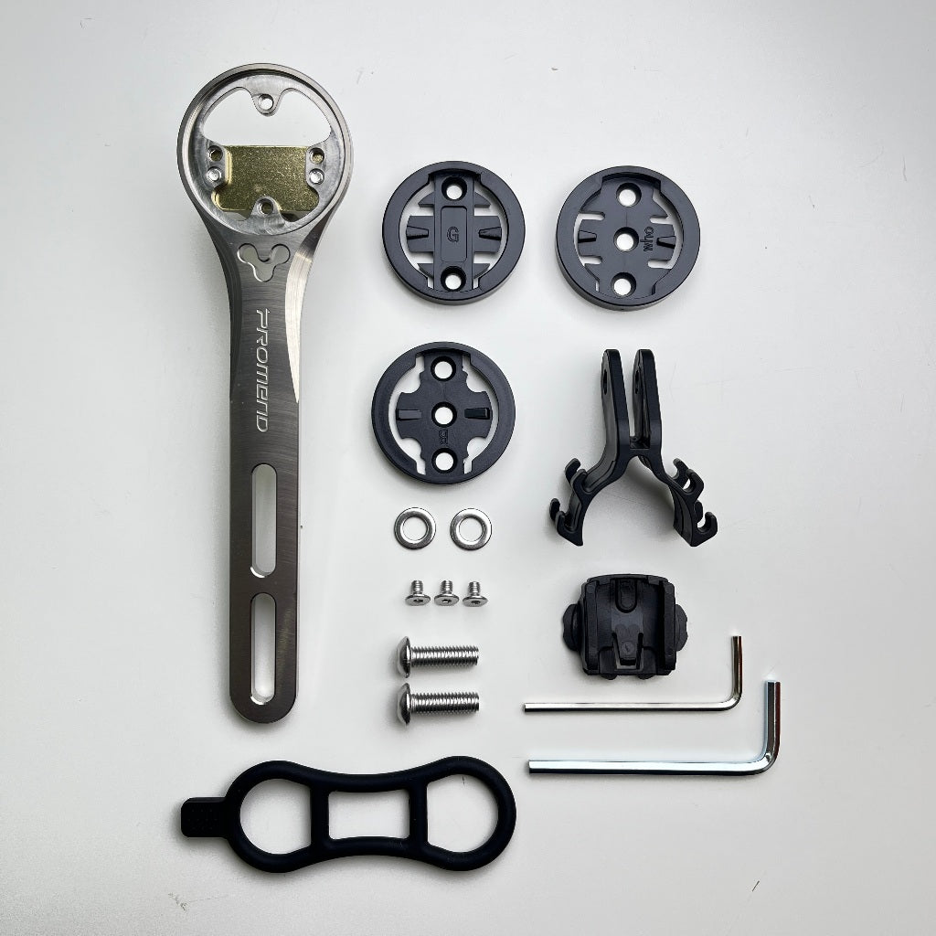 Titanium Out Front Computer Mounts Titanium Universal 2 Holes Computer Mount | CNC Garmin Wahoo Bryton 10 ...