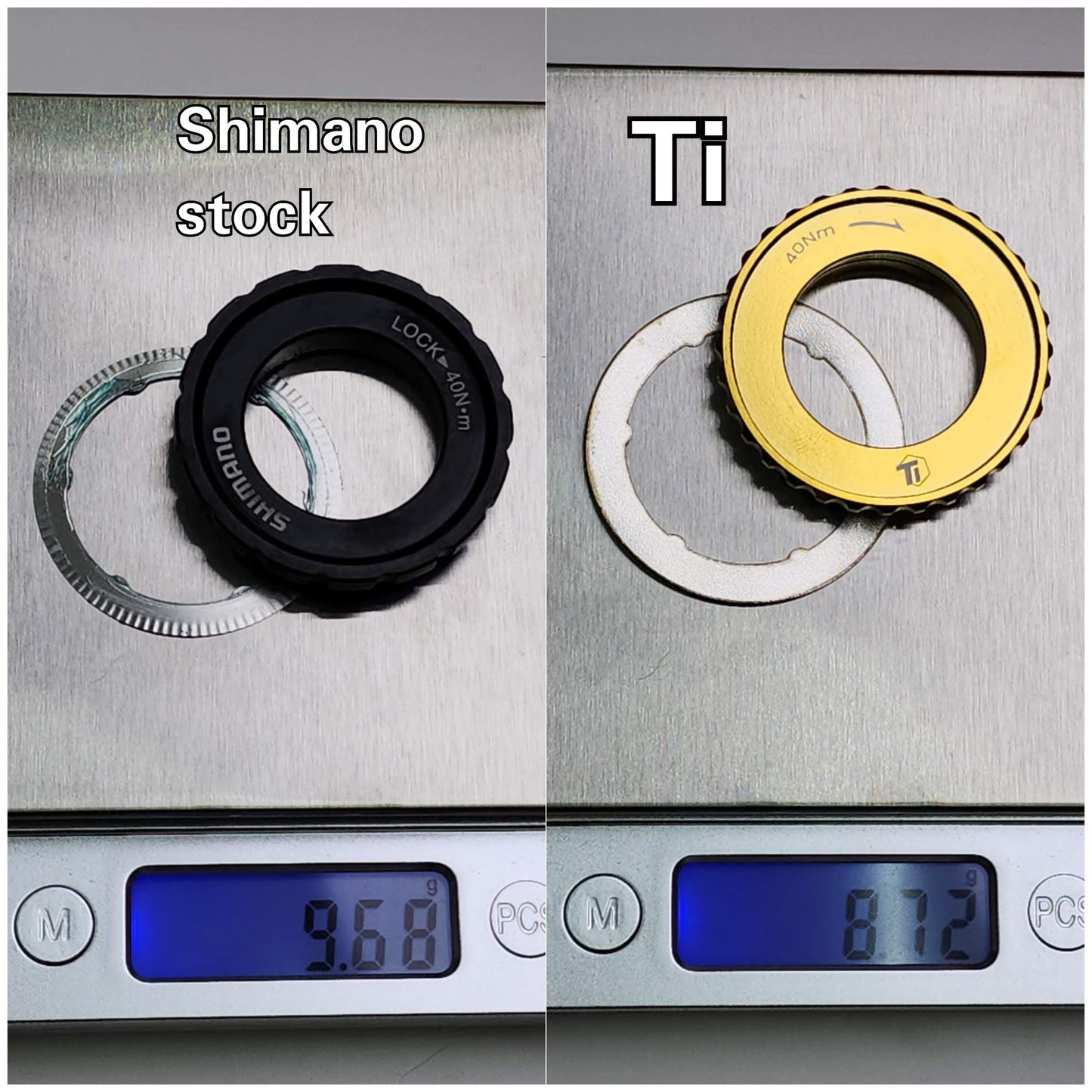 Cache Rotor CenterLock en Titane Shimano | Verrouillage central M9100 M8100 R9250 R9270 R9150 R9170 R8170 MT800 MT900 RT800 RT900